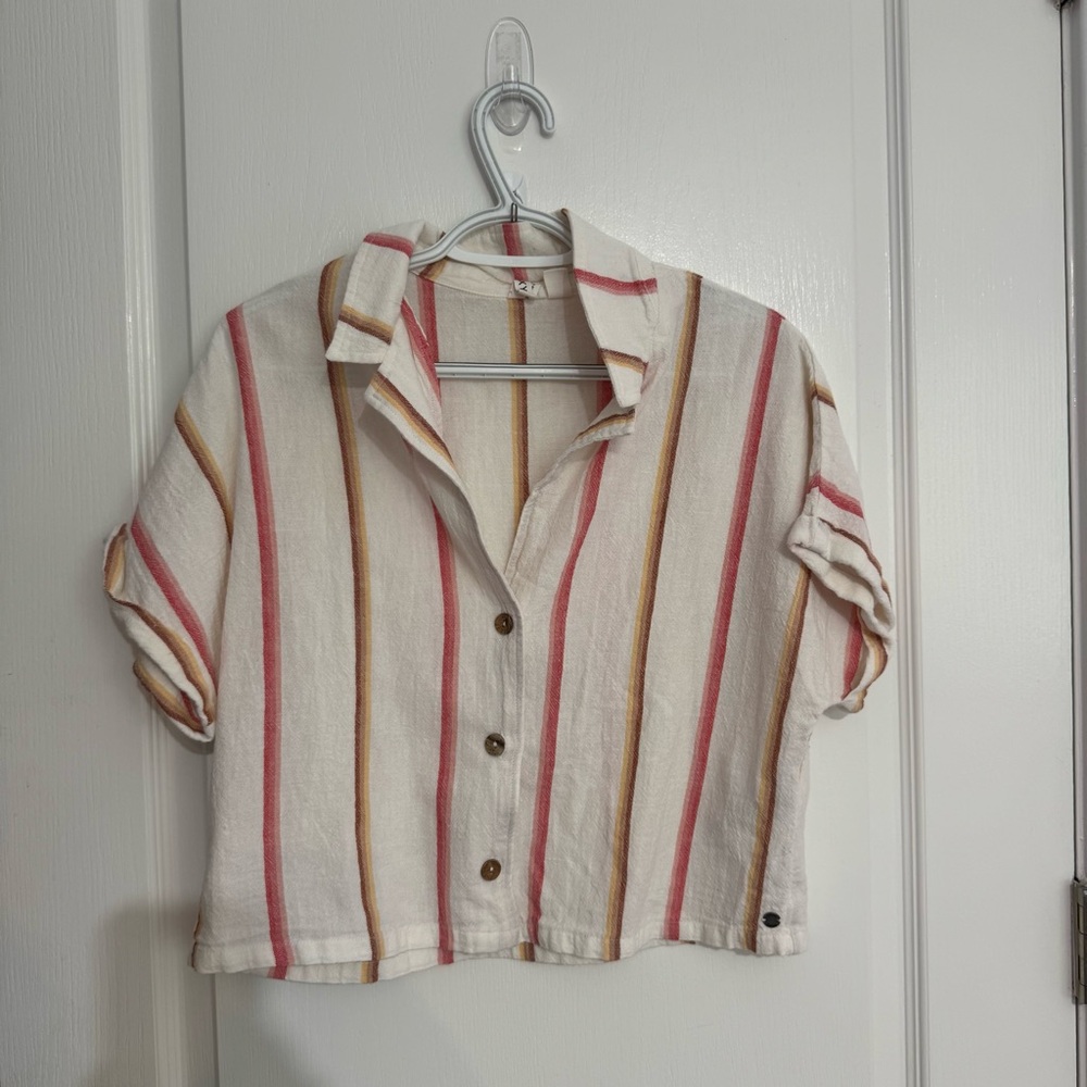 Roxy Striped Button-Up Shirt